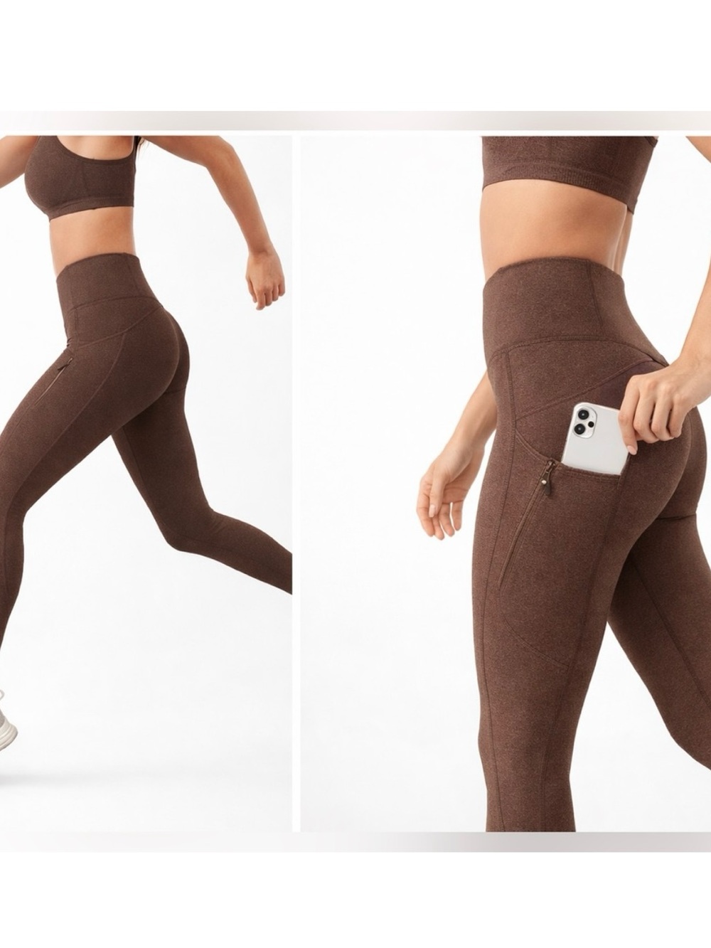 Athleta High-Waist Brown Leggings